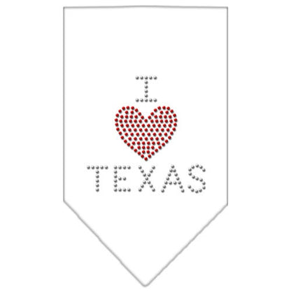 Pet and Dog Bandana Rhinestone, "I Heart Texas"