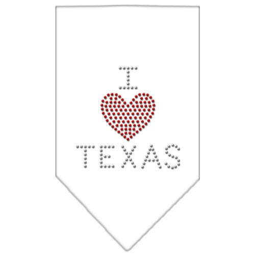 Pet and Dog Bandana Rhinestone, "I Heart Texas"