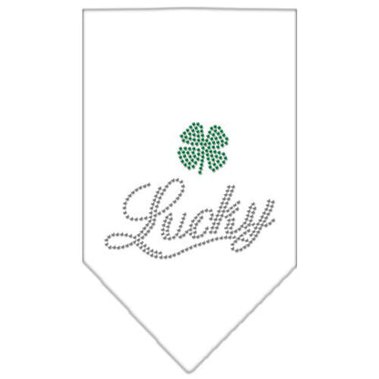 Pet and Dog Bandana Rhinestone, "Lucky Script"