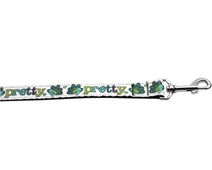 Pet Dog & Cat Nylon Collar or Leash, "Pretty As A Peacock"