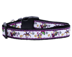 Pet Dog & Cat Nylon Collar or Leash, "Mardi Gras"