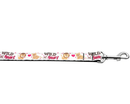 Pet Dog & Cat Nylon Collar or Leash, "Wild At Heart"