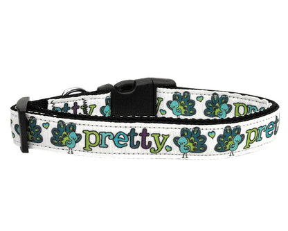 Pet Dog & Cat Nylon Collar or Leash, "Pretty As A Peacock"