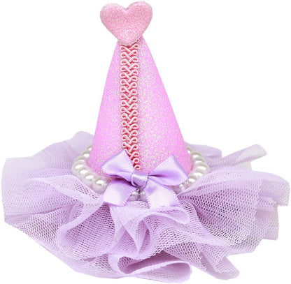 Dog, Puppy & Pet Clip On Grooming Accessory, "Pretty Party Hat"