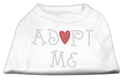 Pet Dog & Cat Shirt Rhinestone,"Adopt Me"