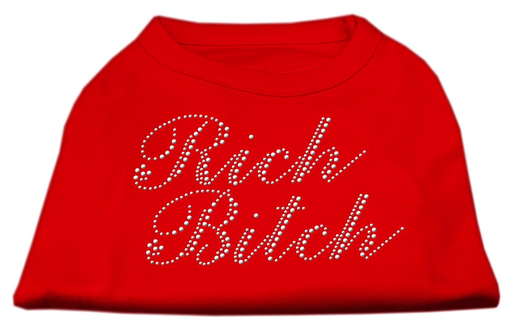 Pet Dog & Cat Shirt Rhinestone, "Rich Bitch"