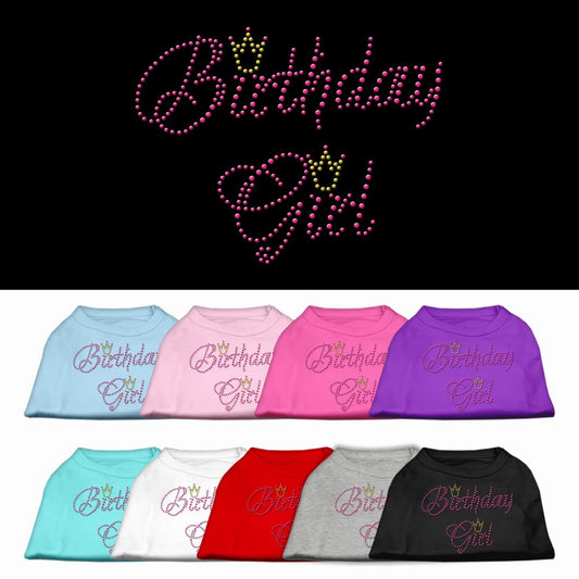 Pet Dog & Cat Shirt Rhinestone,&quot;Birthday Girl&quot;