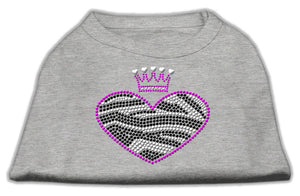 Pet Dog & Cat Shirt Rhinestone, "Zebra Heart"