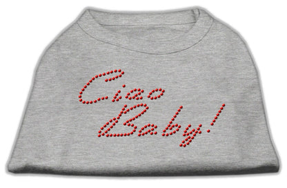 Pet Dog & Cat Shirt Rhinestone, "Ciao Baby"