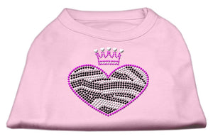 Pet Dog & Cat Shirt Rhinestone, "Zebra Heart"