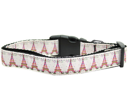 Pet Dog & Cat Nylon Collar or Leash, "Eiffel Tower"