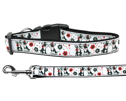 Pet Dog & Cat Nylon Collar or Leash, "French Love"