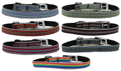 Pet Dog & Cat Nylon Collar or Leash, "Preppy Stripes"