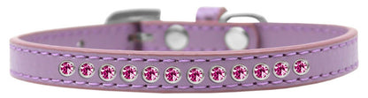 Dog, Puppy & Pet Fashion  Collar, "Bright Pink Crystal Rimsets"