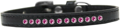 Dog, Puppy & Pet Fashion  Collar, "Bright Pink Crystal Rimsets"