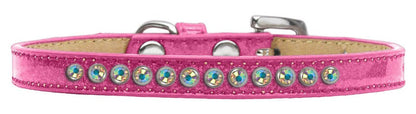 Dog, Puppy and Pet Ice Cream Collar, "Aurora Borealis Crystal Rimsets"