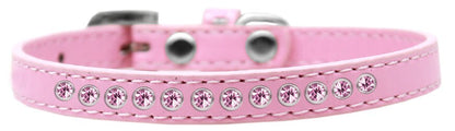 Dog, Puppy & Pet Fashion Collar, "Light Pink Crystal Rimsets"