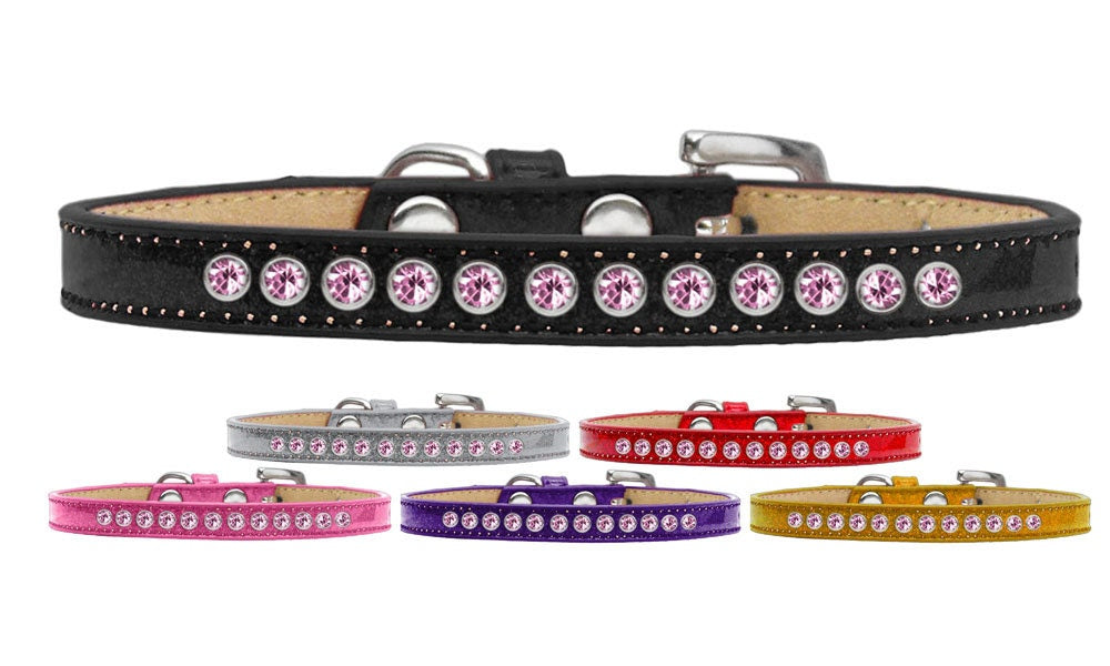 Dog, Puppy and Pet Ice Cream Collar, "Pearl & Light Pink Crystal Rimsets"
