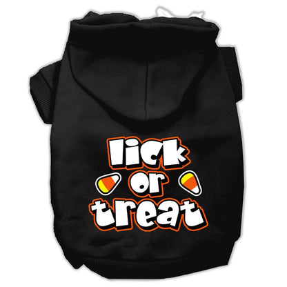 Halloween Pet, Dog & Cat Hoodie Screen Printed, "Lick or Treat"