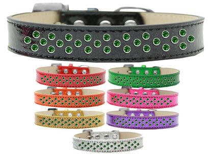 Dog, Puppy & Pet Ice Cream Collar, &quot;Emerald Green Crystal Rimsets Sprinkles&quot;