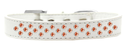 Dog, Puppy & Pet Fashion  Collar, "Orange Crystal Sprinkles"