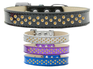 Dog, Puppy & Pet Ice Cream Collar, &quot;Yellow Crystal Rimsets Sprinkles&quot;