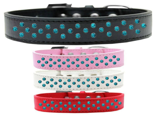 Dog, Puppy & Pet Fashion  Collar, "Southwest Turquoise Pearl Rimsets Sprinkles"