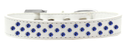 Dog, Puppy & Pet Fashion  Collar, "Blue Crystal Rimsets Sprinkles"