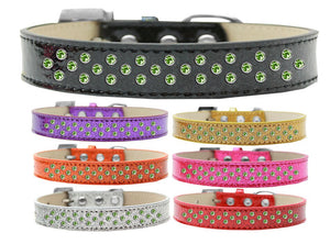 Dog, Puppy & Pet Ice Cream  Collar, "Lime Green Crystal Rimsets Sprinkles"