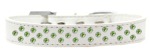 Dog, Puppy & Pet Fashion  Collar, "Lime Green Crystal Sprinkles"