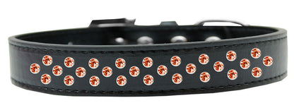 Dog, Puppy & Pet Fashion  Collar, "Orange Crystal Sprinkles"