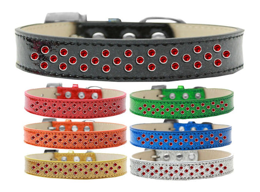 Dog, Puppy & Pet Ice Cream Collar, &quot;Red Crystal Rimsets Sprinkles&quot;