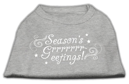 Christmas Screenprinted Dog Shirt, "Season's Greetings"