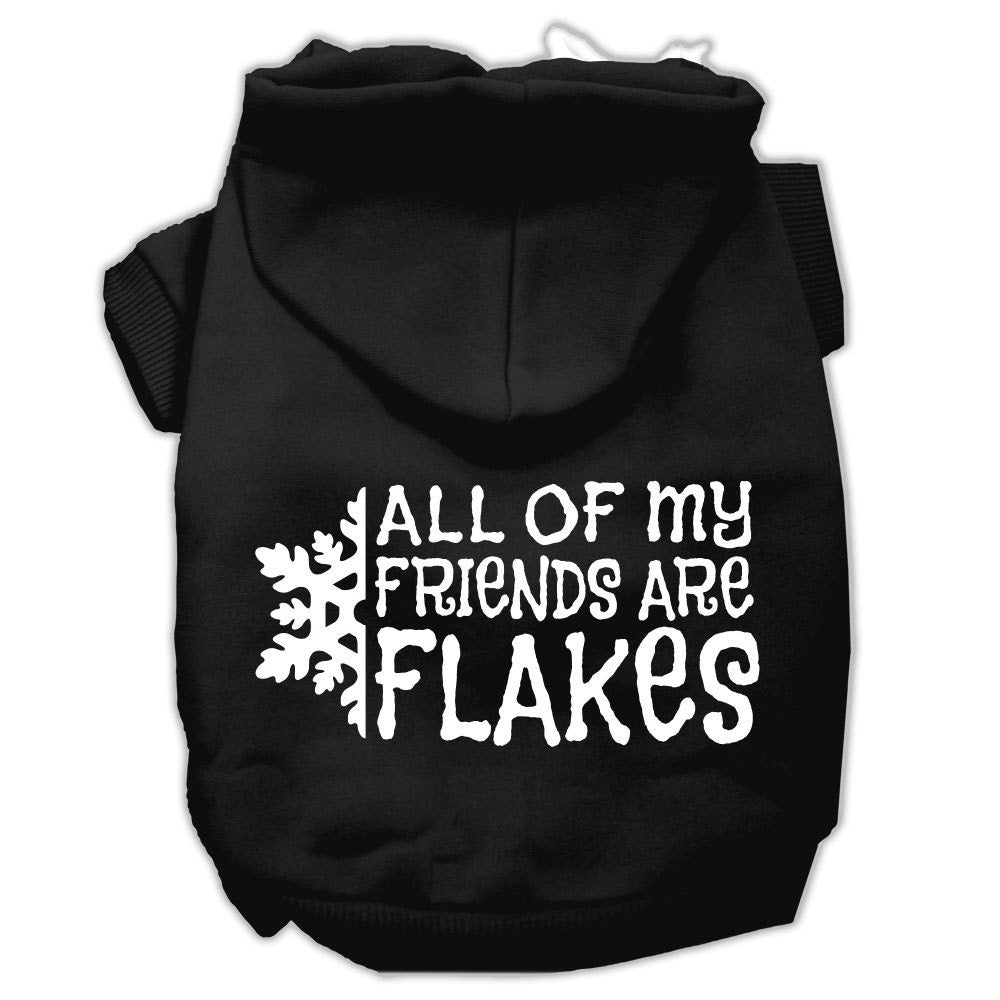 Christmas Pet Dog & Cat Hoodie Screen Printed, "All Of My Friends Are Flakes"
