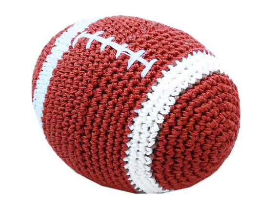 Knit Knacks Organic Cotton Pet, Dog & Cat Toy, &quot;Snap The Football&quot;