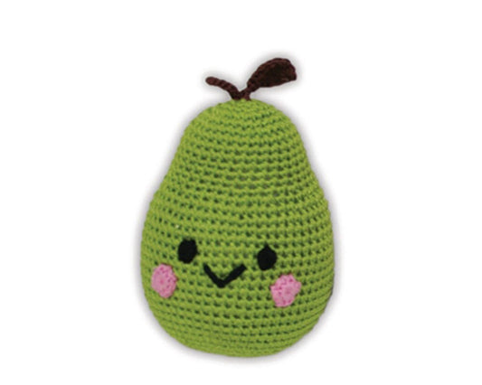 Knit Knacks Organic Cotton Pet, Dog & Cat Toy, &quot;Bartlett The Pear&quot;